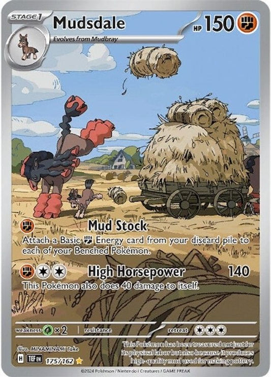 Buy Pokemon cards Australia - Mudsdale 175/162 - Premium Raw Card from Monster Mart - Pokémon Card Emporium - Shop now at Monster Mart - Pokémon Cards Australia. Illustration Rare, MMB10, New 25 Mar, Temporal Forces