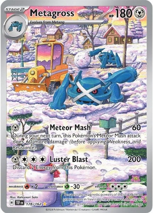 Buy Pokemon cards Australia - Metagross 178/162 - Premium Raw Card from Monster Mart - Pokémon Card Emporium - Shop now at Monster Mart - Pokémon Cards Australia. Illustration Rare, New 25 Mar, Temporal Forces