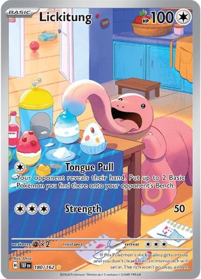 Buy Pokemon cards Australia - Lickitung 180/162 - Premium Raw Card from Monster Mart - Pokémon Card Emporium - Shop now at Monster Mart - Pokémon Cards Australia. Illustration Rare, New 25 Mar, Temporal Forces