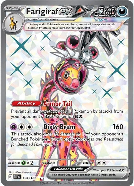 Buy Pokemon cards Australia - Farigiraf EX 194/162 - Premium Raw Card from Monster Mart - Pokémon Card Emporium - Shop now at Monster Mart - Pokémon Cards Australia. EX, MMB30, New 25 Mar, Temporal Forces, Ultra Rare