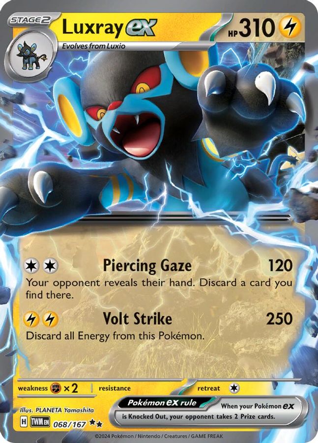 Buy Pokemon cards Australia - Luxray EX 068/167 - Premium Raw Card from Monster Mart - Pokémon Card Emporium - Shop now at Monster Mart - Pokémon Cards Australia. EX, NEW 5 Jun, Twilight Masquerade