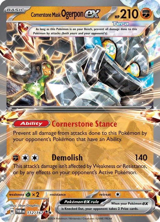 Buy Pokemon cards Australia - Ogerpon EX 112/167 - Premium Raw Card from Monster Mart - Pokémon Card Emporium - Shop now at Monster Mart - Pokémon Cards Australia. Cornerstone, EX, NEW 5 Jun, Twilight Masquerade