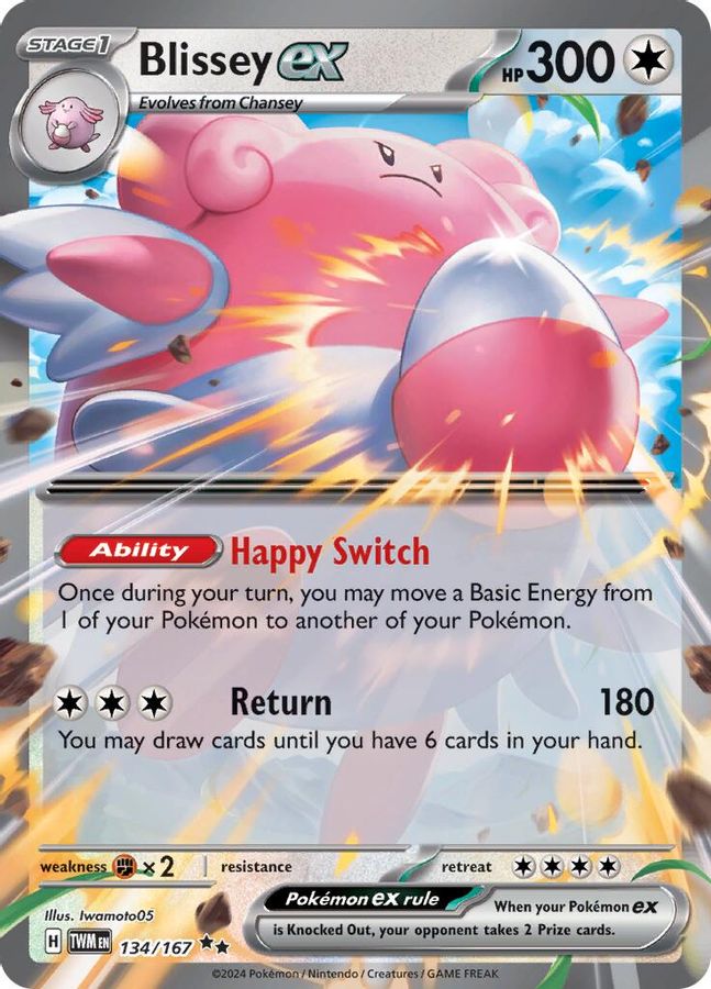 Buy Pokemon cards Australia - Blissey EX 134/167 - Premium Raw Card from Monster Mart - Pokémon Card Emporium - Shop now at Monster Mart - Pokémon Cards Australia. EX, NEW 3 Jun, Twilight Masquerade