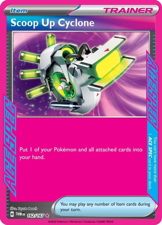 Buy Pokemon cards Australia - Scoop Up Cyclone 162/167 - Premium Raw Card from Monster Mart - Pokémon Card Emporium - Shop now at Monster Mart - Pokémon Cards Australia. ACE SPEC Rare, NEW 3 Jun, Trainer, Twilight Masquerade