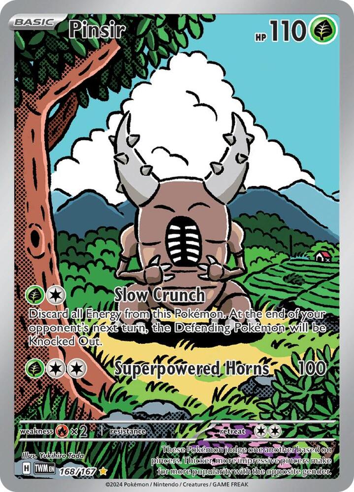 Buy Pokemon cards Australia - Pinsir 168/167 - Premium Raw Card from Monster Mart - Pokémon Card Emporium - Shop now at Monster Mart - Pokémon Cards Australia. Illustration Rare, NEW 25 Sep, Twilight Masquerade