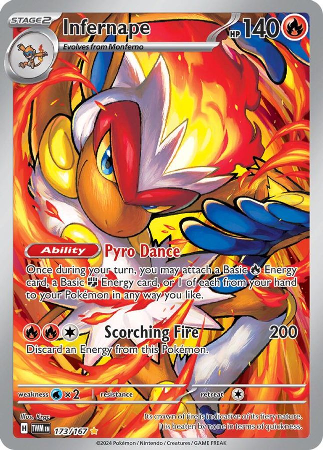 Buy Pokemon cards Australia - Infernape 173/167 - Premium Raw Card from Monster Mart - Pokémon Card Emporium - Shop now at Monster Mart - Pokémon Cards Australia. Illustration Rare, NEW 3 Jun, Twilight Masquerade