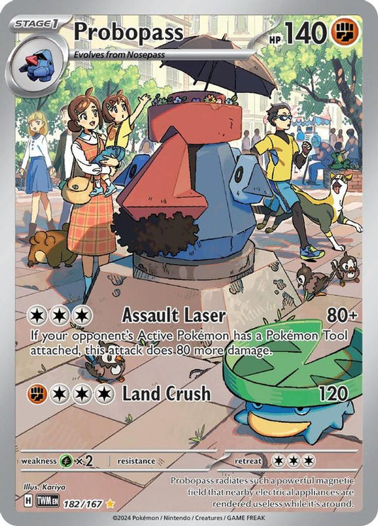 Buy Pokemon cards Australia - Probopass 182/167 - Premium Raw Card from Monster Mart - Pokémon Card Emporium - Shop now at Monster Mart - Pokémon Cards Australia. Illustration Rare, NEW 5 Jun, Twilight Masquerade