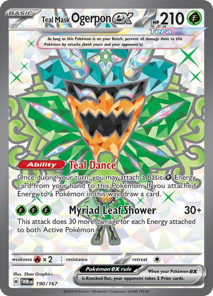 Buy Pokemon cards Australia - Ogerpon EX 190/167 - Premium Raw Card from Monster Mart - Pokémon Card Emporium - Shop now at Monster Mart - Pokémon Cards Australia. EX, NEW 22 Jul, Twilight Masquerade, Ultra Rare