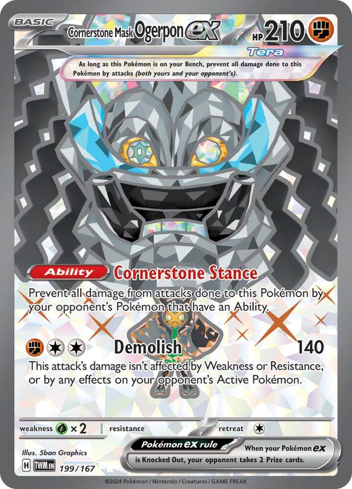 Buy Pokemon cards Australia - Ogerpon EX 199/167 - Premium Raw Card from Monster Mart - Pokémon Card Emporium - Shop now at Monster Mart - Pokémon Cards Australia. EX, NEW 23 Aug, Twilight Masquerade, Ultra Rare