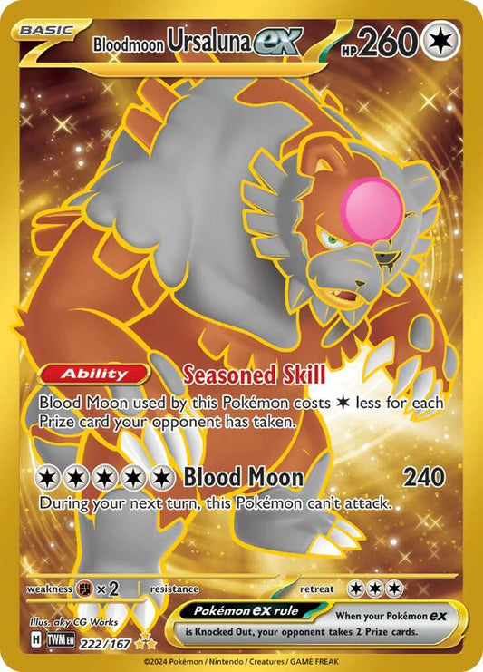 Buy Pokemon cards Australia - Ursaluna EX 222/167 - Premium Raw Card from Monster Mart - Pokémon Card Emporium - Shop now at Monster Mart - Pokémon Cards Australia. EX, Gold, Hyper Rare, NEW 23 Aug, Twilight Masquerade