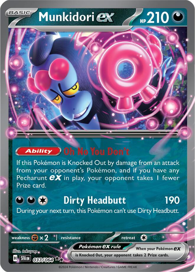 Buy Pokemon cards Australia - Munkidori EX 037/064 - Premium Raw Card from Monster Mart - Pokémon Card Emporium - Shop now at Monster Mart - Pokémon Cards Australia. Double Rare, EX, NEW 13 Aug, Shrouded Fable