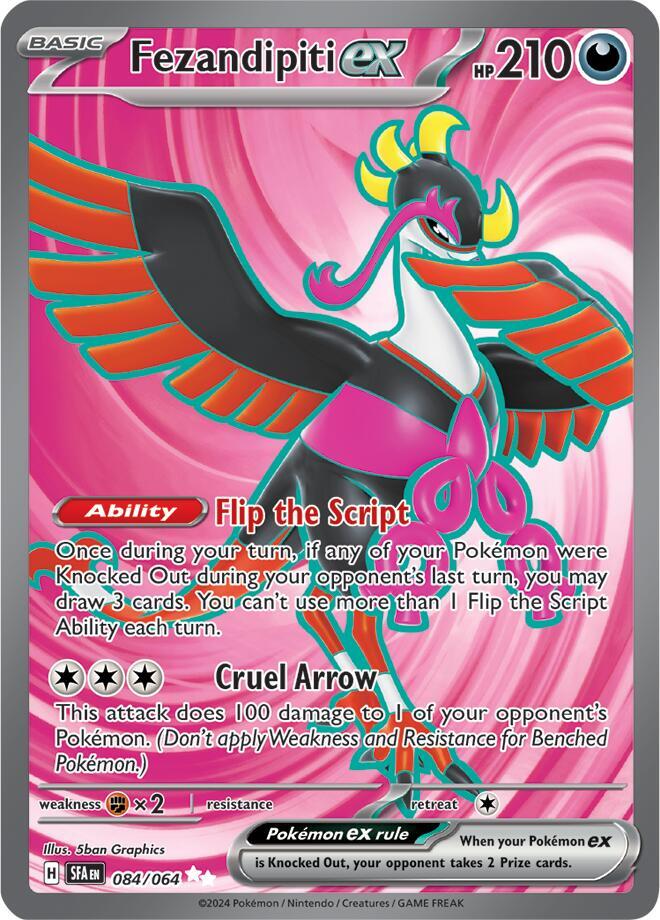 Buy Pokemon cards Australia - Fezandipiti EX 084/064 - Premium Raw Card from Monster Mart - Pokémon Card Emporium - Shop now at Monster Mart - Pokémon Cards Australia. EX, NEW 28 Aug, Shrouded Fable, Ultra Rare