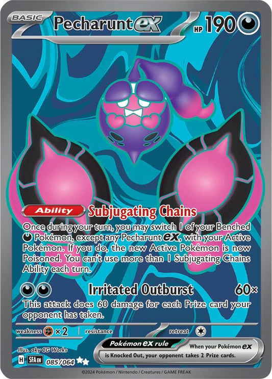 Buy Pokemon cards Australia - Pecharunt EX 085/064 - Premium Raw Card from Monster Mart - Pokémon Card Emporium - Shop now at Monster Mart - Pokémon Cards Australia. EX, NEW 13 Aug, Shrouded Fable, Ultra Rare