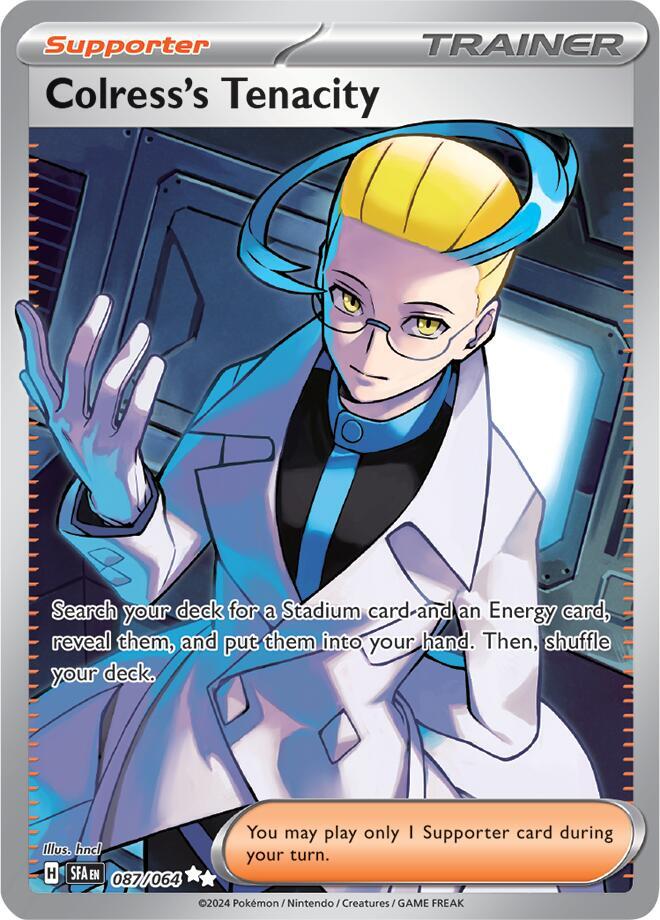 Buy Pokemon cards Australia - Colress's Tenacity 087/064 - Premium Raw Card from Monster Mart - Pokémon Card Emporium - Shop now at Monster Mart - Pokémon Cards Australia. NEW 23 Aug, Shrouded Fable, Trainer, Ultra Rare