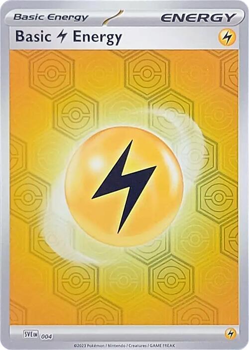 Buy Pokemon cards Australia - Basic Lightning Energy 004 - Premium Raw Card from Monster Mart - Pokémon Card Emporium - Shop now at Monster Mart - Pokémon Cards Australia. Energy, NEW 13 Aug, Shrouded Fable, Texture