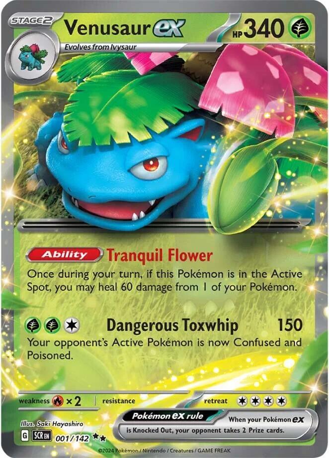 Buy Pokemon cards Australia - Venusaur EX 001/142 - Premium Raw Card from Monster Mart - Pokémon Card Emporium - Shop now at Monster Mart - Pokémon Cards Australia. Double Rare, EX, NEW 30 Sep, Stellar Crown