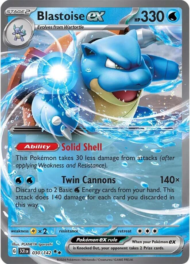 Buy Pokemon cards Australia - Blastoise EX 030/142 - Premium Raw Card from Monster Mart - Pokémon Card Emporium - Shop now at Monster Mart - Pokémon Cards Australia. Double Rare, EX, NEW 25 Sep, Stellar Crown