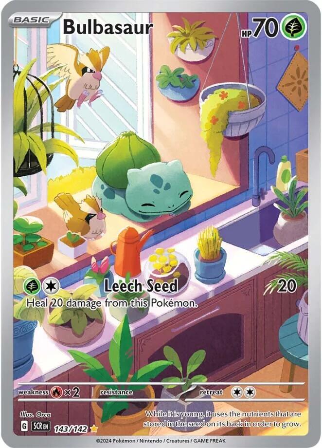 Buy Pokemon cards Australia - Bulbasaur 143/142 - Premium Raw Card from Monster Mart - Pokémon Card Emporium - Shop now at Monster Mart - Pokémon Cards Australia. Illustration Rare, NEW 25 Sep, Stellar Crown