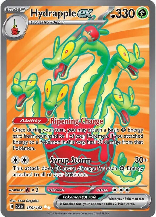 Buy Pokemon cards Australia - Hydrapple EX 156/142 - Premium Raw Card from Monster Mart - Pokémon Card Emporium - Shop now at Monster Mart - Pokémon Cards Australia. EX, NEW 25 Sep, Stellar Crown, Ultra Rare