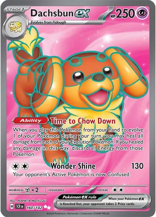 Buy Pokemon cards Australia - Dachsbun EX 160/142 - Premium Raw Card from Monster Mart - Pokémon Card Emporium - Shop now at Monster Mart - Pokémon Cards Australia. EX, NEW 25 Sep, Stellar Crown, Ultra Rare