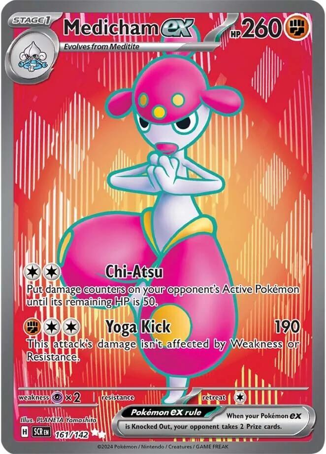 Buy Pokemon cards Australia - Medicham EX 161/142 - Premium Raw Card from Monster Mart - Pokémon Card Emporium - Shop now at Monster Mart - Pokémon Cards Australia. EX, NEW 25 Sep, Stellar Crown, Ultra Rare