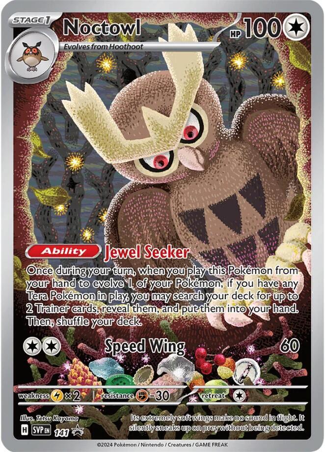 Buy Pokemon cards Australia - Noctowl 141 - Premium Raw Card from Monster Mart - Pokémon Card Emporium - Shop now at Monster Mart - Pokémon Cards Australia. NEW 6 Nov, Promo, Scarlet & Violet Promo