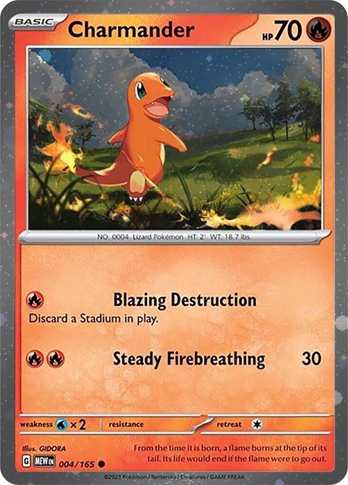 Buy Pokemon cards Australia - Charmander Cosmos Holo 004/165 - Premium Raw Card from Monster Mart - Pokémon Card Emporium - Shop now at Monster Mart - Pokémon Cards Australia. Cosmos Holo, NEW 6 Nov, Promo, Scarlet & Violet Promo