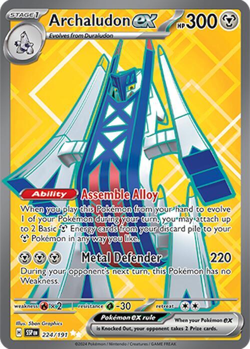 Buy Pokemon cards Australia - Archaludon EX 224/191 - Premium Raw Card from Monster Mart - Pokémon Card Emporium - Shop now at Monster Mart - Pokémon Cards Australia. EX, NEW 13 Nov, Surging Sparks, Ultra Rare