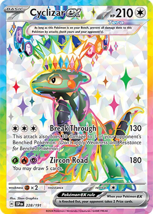 Buy Pokemon cards Australia - Cyclizar EX 228/191 - Premium Raw Card from Monster Mart - Pokémon Card Emporium - Shop now at Monster Mart - Pokémon Cards Australia. EX, NEW 21 Nov, Surging Sparks, Ultra Rare