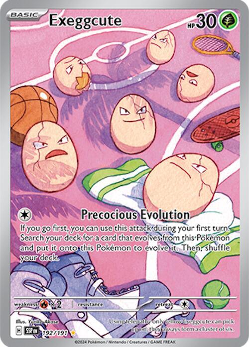 Buy Pokemon cards Australia - Exeggcute 192/191 - Premium Raw Card from Monster Mart - Pokémon Card Emporium - Shop now at Monster Mart - Pokémon Cards Australia. Illustration Rare, NEW 13 Nov, Surging Sparks