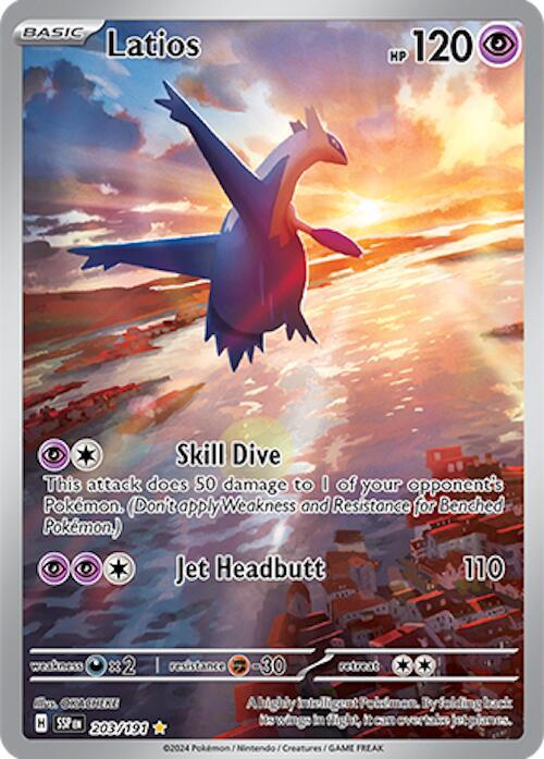 Buy Pokemon cards Australia - Latios 203/191 - Premium Raw Card from Monster Mart - Pokémon Card Emporium - Shop now at Monster Mart - Pokémon Cards Australia. Illustration Rare, NEW 25 Nov, Surging Sparks