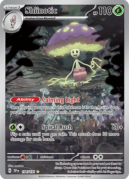 Buy Pokemon cards Australia - Shiinotic 194/191 - Premium Raw Card from Monster Mart - Pokémon Card Emporium - Shop now at Monster Mart - Pokémon Cards Australia. Illustration Rare, NEW 13 Nov, Surging Sparks