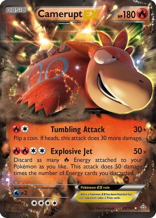 Buy Pokemon cards Australia - Camerupt EX 29/160 - Premium Raw Card from Monster Mart - Pokémon Card Emporium - Shop now at Monster Mart - Pokémon Cards Australia. EX, NEW 8 May, Primal Clash, Ultra Rare, XY