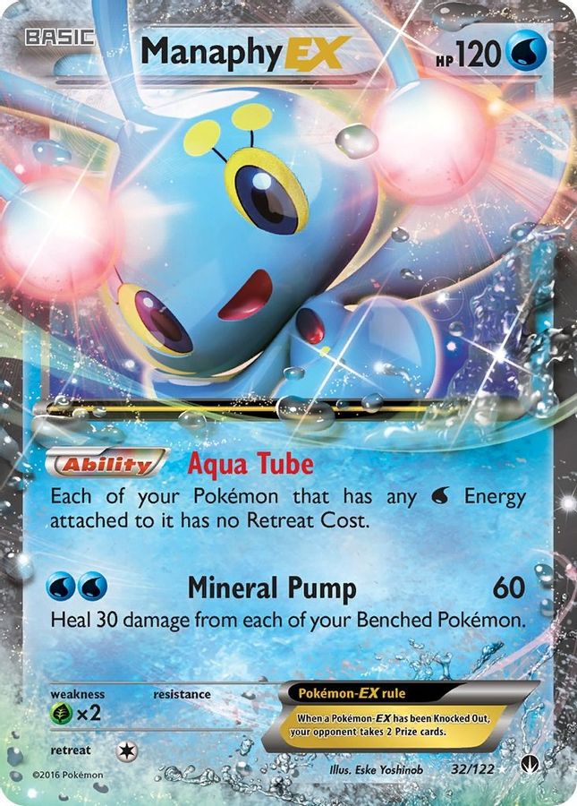 Buy Pokemon cards Australia - Manaphy EX 32/122 - Premium Raw Card from Monster Mart - Pokémon Card Emporium - Shop now at Monster Mart - Pokémon Cards Australia. BREAKpoint, EX, XY