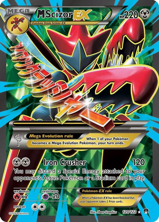 Buy Pokemon cards Australia - M Scizor EX 120/122 - Premium Raw Card from Monster Mart - Pokémon Card Emporium - Shop now at Monster Mart - Pokémon Cards Australia. BREAKpoint, EX, Full Art, Mega, XY