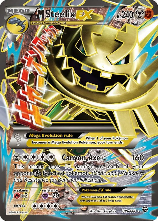 Buy Pokemon cards Australia - M Steelix EX 109/114 - Premium Raw Card from Monster Mart - Pokémon Card Emporium - Shop now at Monster Mart - Pokémon Cards Australia. EX, Mega, Steam Siege, XY