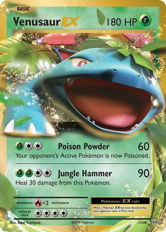 Buy Pokemon cards Australia - Venusaur EX 1/108 - Premium Raw Card from Monster Mart - Pokémon Card Emporium - Shop now at Monster Mart - Pokémon Cards Australia. Evolutions, EX, XY