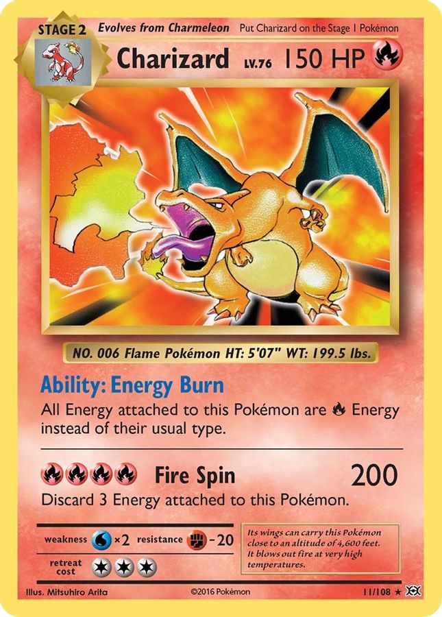 Buy Pokemon cards Australia - Charizard Holo 11/108 - Premium Raw Card from Monster Mart - Pokémon Card Emporium - Shop now at Monster Mart - Pokémon Cards Australia. Evolutions, XY