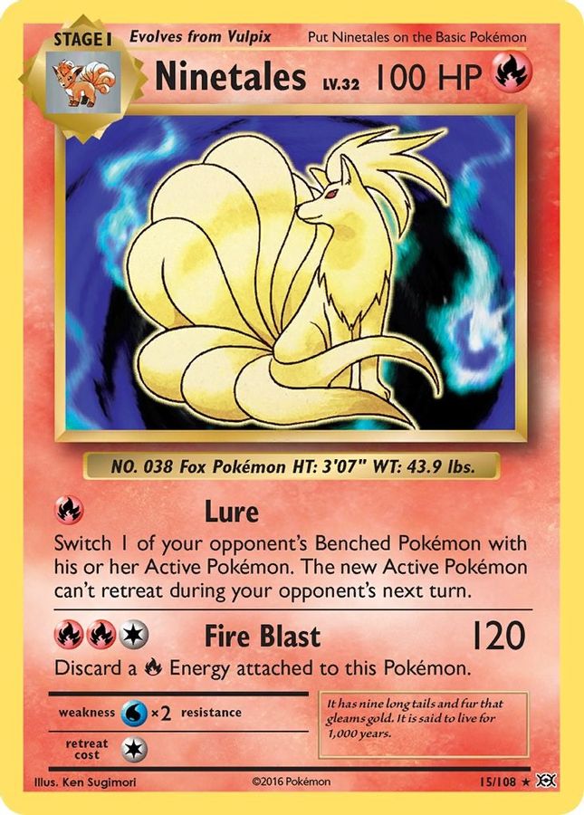 Buy Pokemon cards Australia - Ninetales 15/108 - Premium Raw Card from Monster Mart - Pokémon Card Emporium - Shop now at Monster Mart - Pokémon Cards Australia. Evolutions, XY