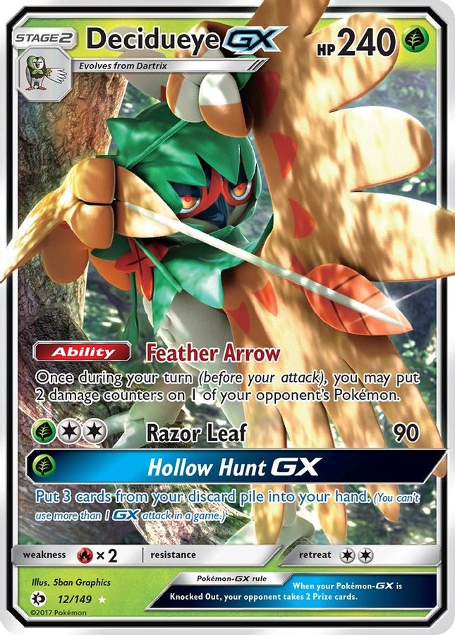 Buy Pokemon cards Australia - Decidueye GX 12/149 - Premium Raw Card from Monster Mart - Pokémon Card Emporium - Shop now at Monster Mart - Pokémon Cards Australia. GX, Sun & Moon