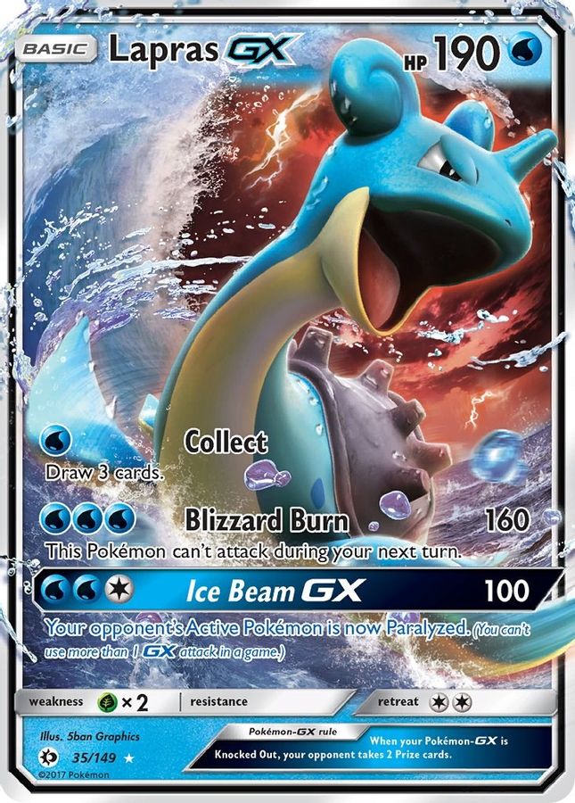 Buy Pokemon cards Australia - Lapras GX 35/149 - Premium Raw Card from Monster Mart - Pokémon Card Emporium - Shop now at Monster Mart - Pokémon Cards Australia. GX, New 18 Mar, SM