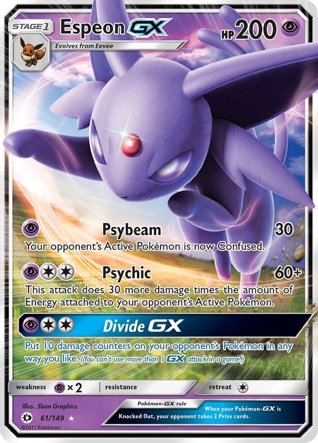 Buy Pokemon cards Australia - Espeon GX 61/149 - Premium Raw Card from Monster Mart - Pokémon Card Emporium - Shop now at Monster Mart - Pokémon Cards Australia. GX, Sun & Moon