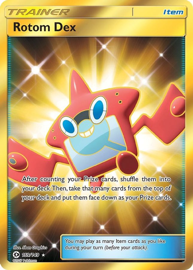 Buy Pokemon cards Australia - Rotom Dex 159/149 - Premium Raw Card from Monster Mart - Pokémon Card Emporium - Shop now at Monster Mart - Pokémon Cards Australia. Gold, MMB20, Secret Rare, SM, Trainer