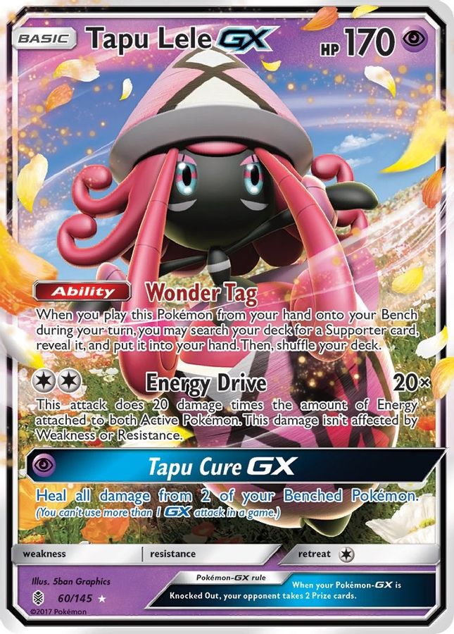 Buy Pokemon cards Australia - Tapu Lele GX 60/145 - Premium Raw Card from Monster Mart - Pokémon Card Emporium - Shop now at Monster Mart - Pokémon Cards Australia. Guardians Rising, GX, New 18 Mar, SM