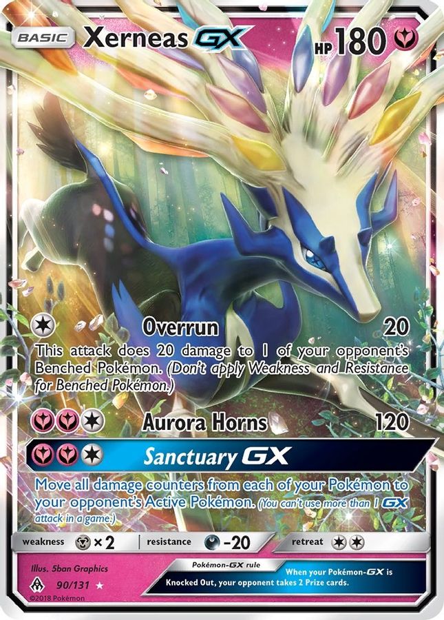 Buy Pokemon cards Australia - Xerneas GX 90/131 - Premium Raw Card from Monster Mart - Pokémon Card Emporium - Shop now at Monster Mart - Pokémon Cards Australia. Forbidden Light, GX, MMB30, Ultra Rare