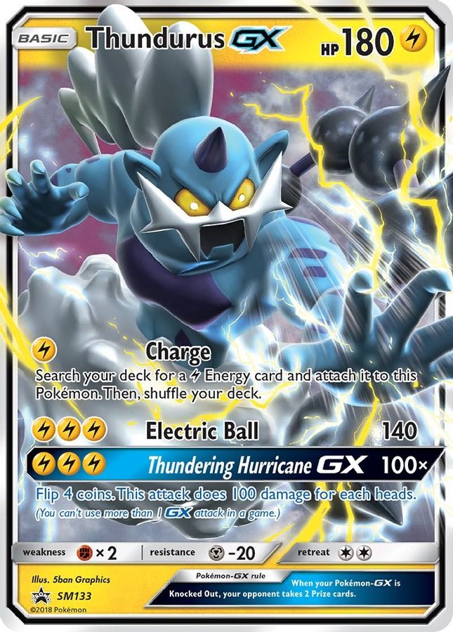 Buy Pokemon cards Australia - Thundurus GX SM133 - Premium Raw Card from Monster Mart - Pokémon Card Emporium - Shop now at Monster Mart - Pokémon Cards Australia. GX, Promo, SM