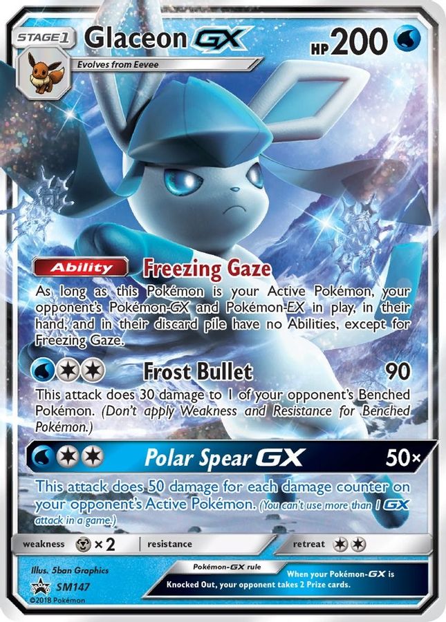 Buy Pokemon cards Australia - Glaceon GX SM147 - Premium Raw Card from Monster Mart - Pokémon Card Emporium - Shop now at Monster Mart - Pokémon Cards Australia. GX, New 18 Mar, Promo, SM