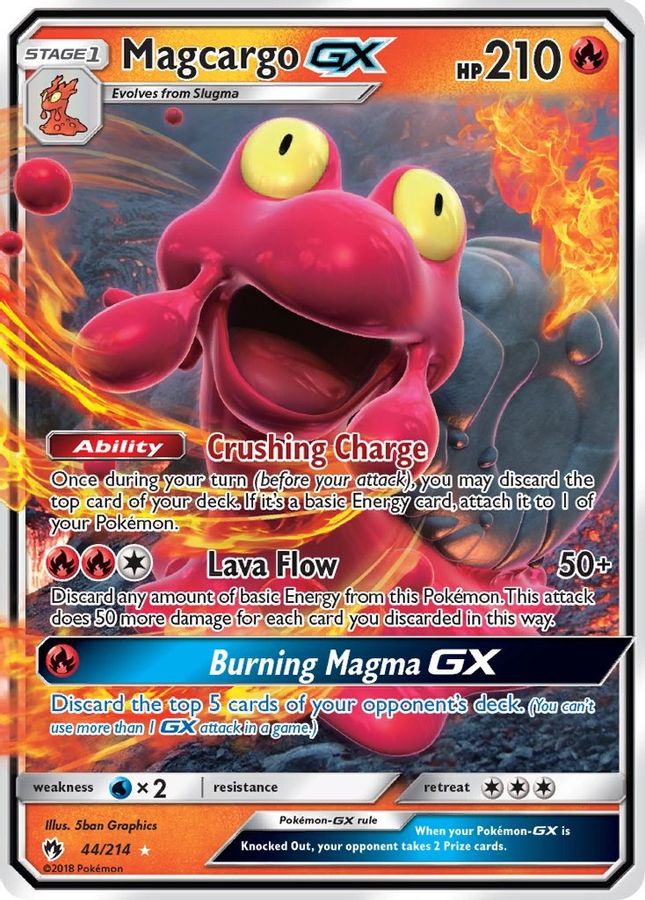 Buy Pokemon cards Australia - Magcargo GX 44/214 - Premium Raw Card from Monster Mart - Pokémon Card Emporium - Shop now at Monster Mart - Pokémon Cards Australia. GX, Lost Thunder, SM