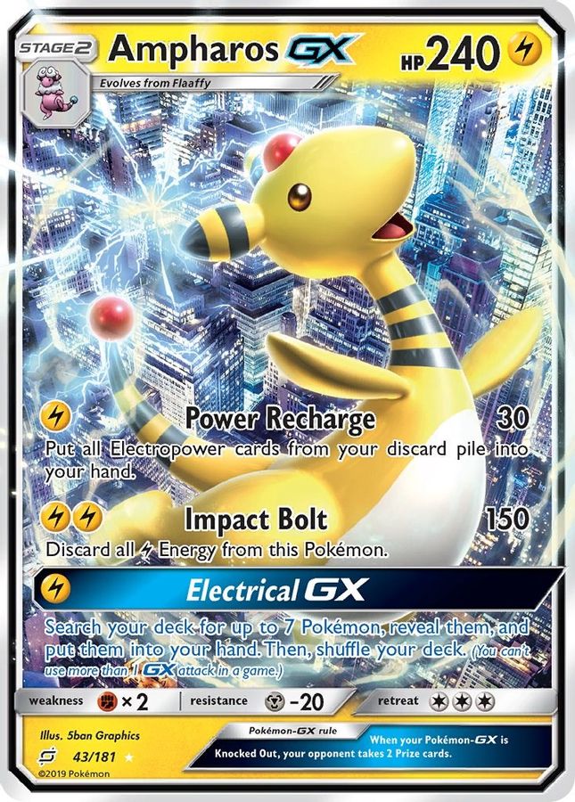 Buy Pokemon cards Australia - Ampharos GX 43/181 - Premium Raw Card from Monster Mart - Pokémon Card Emporium - Shop now at Monster Mart - Pokémon Cards Australia. GX, Team Up