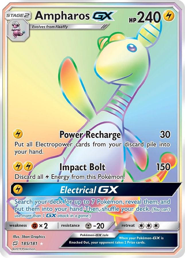 Buy Pokemon cards Australia - Ampharos GX 185/181 - Premium Raw Card from Monster Mart - Pokémon Card Emporium - Shop now at Monster Mart - Pokémon Cards Australia. GX, New 11 Mar, Rainbow, Secret Rare, SM, Team Up